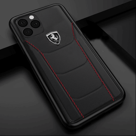 Ferrari ® Genuine Leather Crafted Limited Edition Case for iPhone (Black)